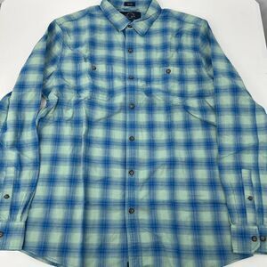 NWT Even Tide Plaid Button-Up Long Sleeve Collared Shirt Large Tall